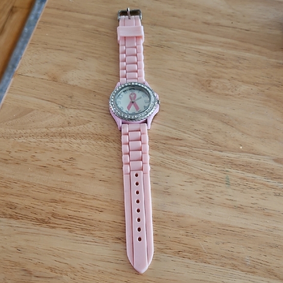 Geneva Breast Cancer Ribbon Watch - Picture 1 of 4